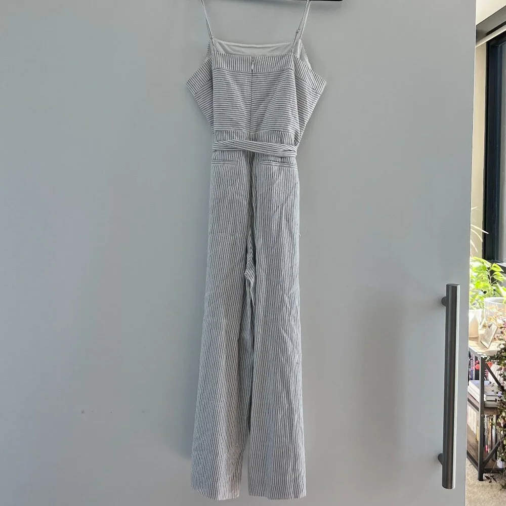 Banana Republic Linen-Cotton Cropped Wide Leg Jumpsuit - Picture 2 of 5